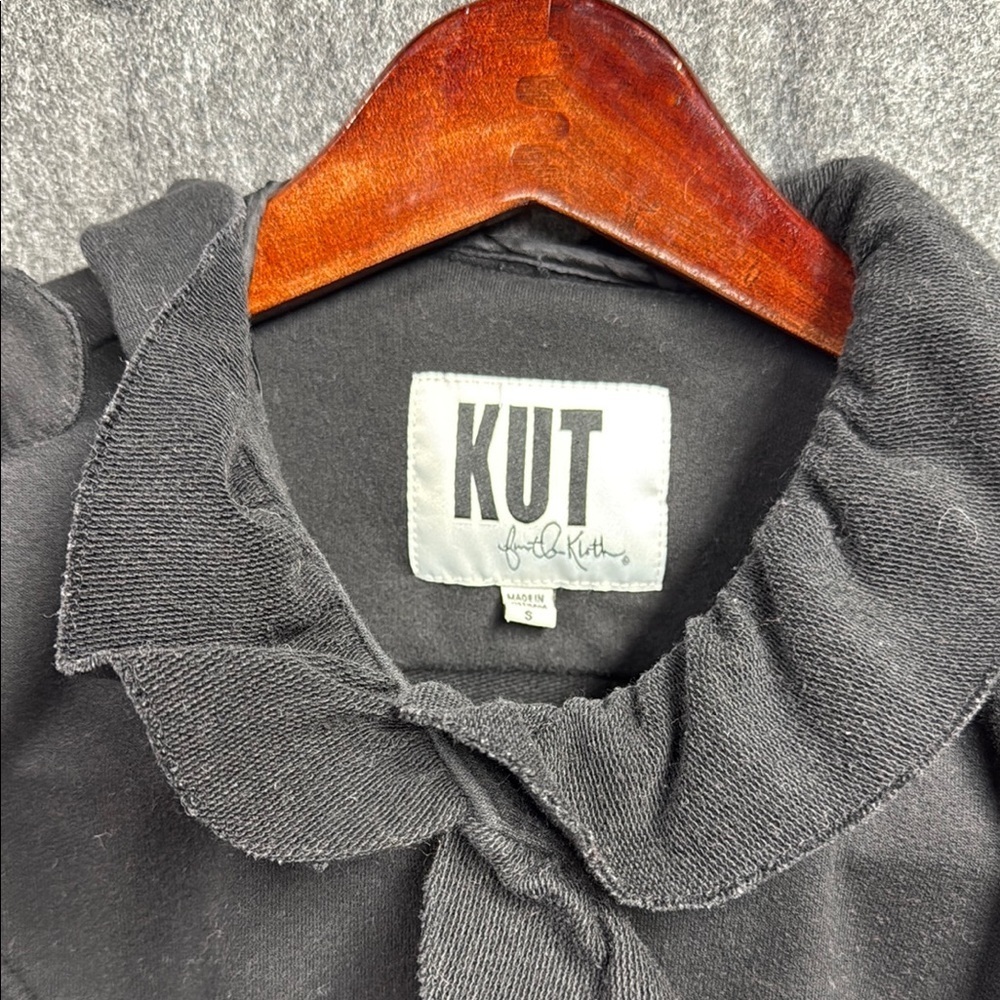 Kut from the Kloth Black Trench Coat - Picture 2 of 5